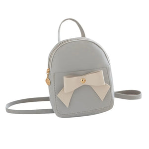 Lady Shoulders Small Backpack bow-knot Purse Mobile Phone Messenger Bag