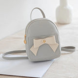 Lady Shoulders Small Backpack bow-knot Purse Mobile Phone Messenger Bag