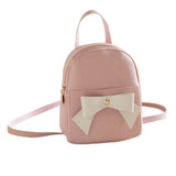 Lady Shoulders Small Backpack bow-knot Purse Mobile Phone Messenger Bag