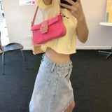 Dirty Pink Nubuck Mini Shoulder Bag for Women