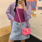 Dirty Pink Nubuck Mini Shoulder Bag for Women