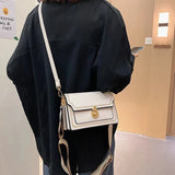 Flap Bags for Women Wide Strap Crossbody Shoulder Bag small PU Leather Handbags