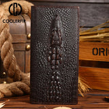 Men's Leather Wallet Long Cowskin Money Bag PJ012