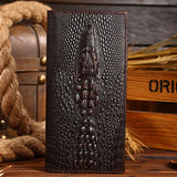 Men's Leather Wallet Long Cowskin Money Bag PJ012
