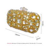 Women's Sequined Evening Bag Beaded Floral Messenger Clutch Chain