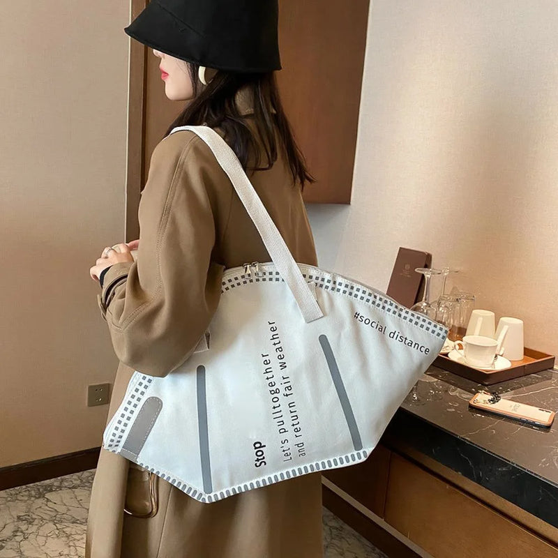 Large Capacity Canvas Tote Bag Casual Women Shoulder Bags