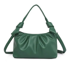 Women Travel PU Leather Armpit Bag Double Shoulder Straps
