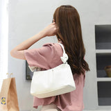 Women Travel PU Leather Armpit Bag Double Shoulder Straps