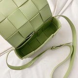 Braided Plaid Shoulder Bag Mini Crossbody Bag