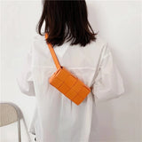 Braided Plaid Shoulder Bag Mini Crossbody Bag