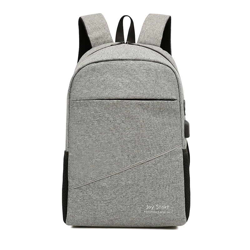 Oxford Laptop Backpack Men 15.6" Waterproof Bag USB Charging Business School