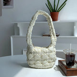 Winter Women's Nylon Pleated Clouds Shoulder Handbag & Purse