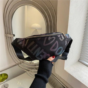 Women Monogram Fanny Pack Crossbody Cell Phone Purse Wallet