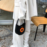 Women Flower PU Shoulder Bag High Capacity Shopping Bags Pnone Bag Handbags