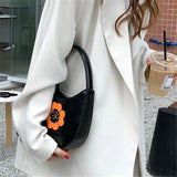Women Flower PU Shoulder Bag High Capacity Shopping Bags Pnone Bag Handbags