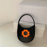 Women Flower PU Shoulder Bag High Capacity Shopping Bags Pnone Bag Handbags