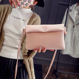 Women Handbag Hasp Shoulder&Crossbody Bags PU Leather Soft Female Clutches Solid