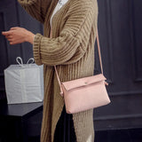 Women Handbag Hasp Shoulder&Crossbody Bags PU Leather Soft Female Clutches Solid