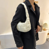 Embroidered Rhombus Shoulder Bag Oxford Tote Women's Handbag