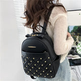 Women Leather Backpacks for Teenager Girls