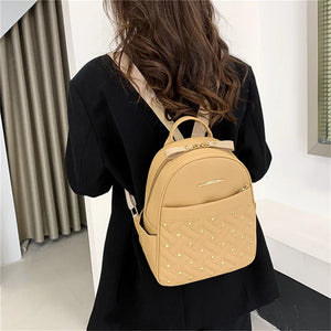 Women Leather Backpacks for Teenager Girls