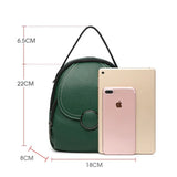 Women Leather Backpack Soft Touch Small Multi-Function Bag