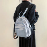 Women Leather Backpack Soft Solid Multi-Function Small Backpack Female Ladies Sh