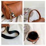 Women Leather Backpack Soft Solid Multi-Function Small Backpack Female Ladies Sh