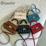 Shoulder Bag PU Leather Quilted Retro Female Crossbody Bag
