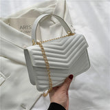 High Women's Diamond Lattice Square Bag Chain Messenger Bag