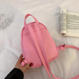 Mini Backpack Women Bag Pack Small Phone Pouch Soft PU Leather Schoolbag Lady Gi