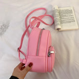 Mini Backpack Women Bag Pack Small Phone Pouch Soft PU Leather Schoolbag Lady Gi