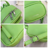 Mini Backpack Women Bag Pack Small Phone Pouch Soft PU Leather Schoolbag Lady Gi