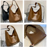 Large Capacity Shoulder Bag for Women Soft Pu Leather