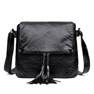 Soft Leather Crossbody Shoulder Bag Women Messenger Bag Female Flap Handbag