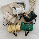 Stone Pattern Shoulder Bag Chain Strap Crossbody Bags for Women Lady Handbags