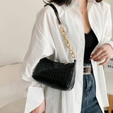 Stone Pattern Shoulder Bag Chain Strap Crossbody Bags for Women Lady Handbags