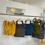 Canvas Tote Shoulder Bags Men Women Solid Handbags School Book Shopper