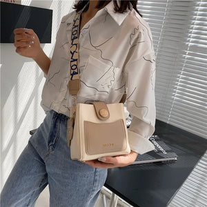 Yellow Leather Bucket Bag Crossbody Messenger Purse Tote