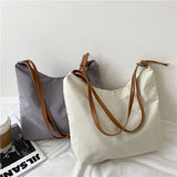 Women Large Size Nylon Crossbody Bag Vegan Plain Shoulder Purse