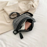 Diamond Leather Waist Belt Bag Ladies Fanny Pack Shoulder Crossbody Chest Bags