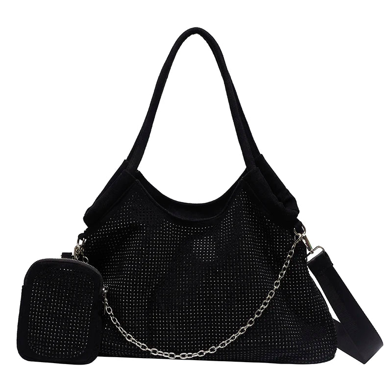 Diamond Tote Bags for Women Large Shoulder Bag Purses Crossbody Handbag