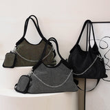 Diamond Tote Bags for Women Large Shoulder Bag Purses Crossbody Handbag