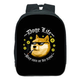 Dogecoin Backpack Cartoon Knapsack 13 Inch