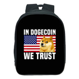 Dogecoin Backpack Cartoon Knapsack 13 Inch