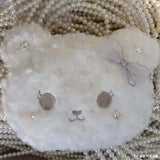 Lolita Mother Shoulder Bag Rabbit Plush Original Pearl Chain Messenger