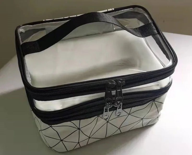 Double Layer Makeup Bag Portable Lady Makeup Artist Multi-functional Storage