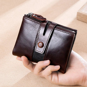 Men's Leather Wallet Anti-theft RFID Purse