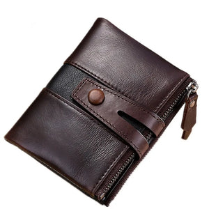 Men's Leather Wallet Anti-theft RFID Purse