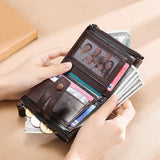 Men's Leather Wallet Anti-theft RFID Purse